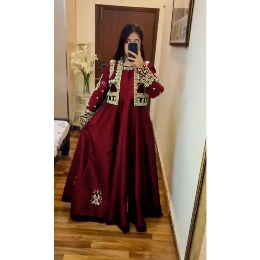 LUXURY SILK WEAR DRESS FOR WOMEN