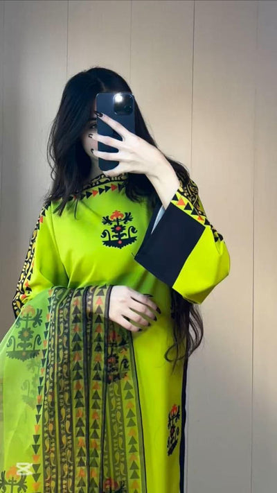 ZEST TRIBAL 3PCS SET WITH CHAFFON DUPATTA