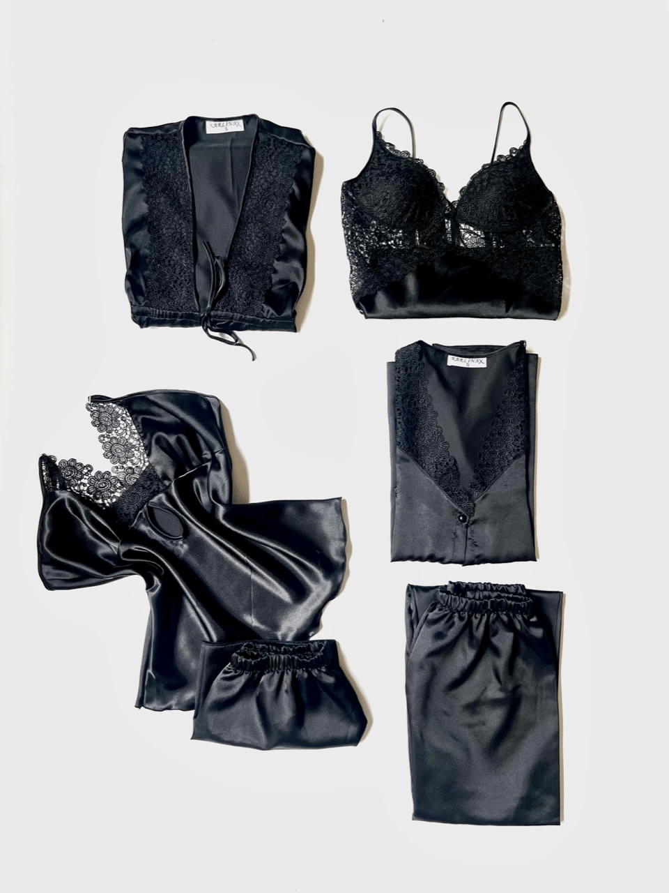 Turkish 6Pcs Silk Nighty Set for Women 😍😘