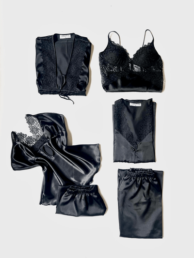 Turkish 6Pcs Silk Nighty Set for Women 😍😘